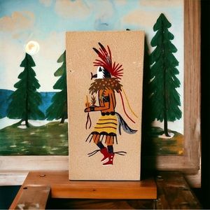 VTG Navajo Indian sand painting “So heal the sick”